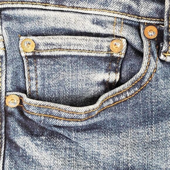 American Eagle AE Jeans Mens Size 29x32 Airflex Skinny Blue Skate Stretch - Picture 5 of 13